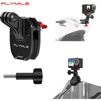 Flymile Motorcycle Windshield Clip Camera Mount POV Cycling Video Recording for DJI Action/Insta360/GOPRO Camera Helmet mount