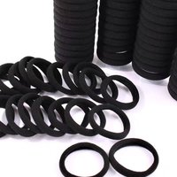 Black High Elastic Hair Bands Minimalist Rubber Bands Seamless High Ponytail Head Ropes for Women