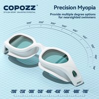 COPOZZ Myopia Swimming Goggles -2 to -7 Optical Swimming Glasses With Case Prescription Adult Waterproof Anti Fog Swim Eyewear
