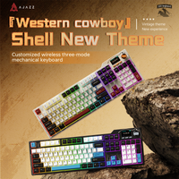 AJAZZ AK35I V4 Gaming Mechanical Keyboard Wired/Wireless/BT Gasket Full Key Hot Swap 104 Keys Customized Keyboard
