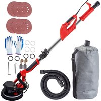 SucceBuy Ponceuse pour cloisons sèches 850 W vitesse variable 800-1750 tr/min ponceuse électrique pour cloisons sèches ponceuse pliable avec poignée télescope
