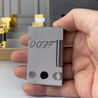 New commemorative edition single and double flame luxury lighter Ping Sound natural paint cigarette smoking butane lighter 18099