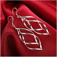Fine High Quality Silver Color Earrings Fashion Jewelry Elegant Woman Hanging Drop Long Wedding Christmas Gifts