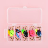 New 10PCS/Box Metal Spoon Spinner Fishing Lure Set Spoonbait Crankbaits Fishing Wobblers for Pike Crochet Kit Artificial Bait