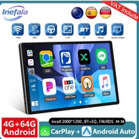 Podofo 13" 11,5" Radio Samochodowe z CarPlay i Androidem, Inteligentny System Samochodowy 2din, Uniwersalny Odtwarzacz Multimedialny, GPS, Stereo, IPS, Autoradio, Inteligentny System Samochodowy do