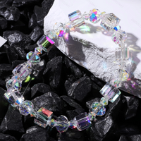 Glass Stretchy Bracelets for Women Vintage Luxury Style Stone Spiritual Gift for Mom Wife Best Friend Birthday Anniversary