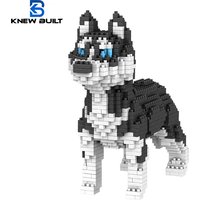 KNEW BUILT Hundemodell Mini-Baustein-Spielzeug-Set für Kinder, Jungen, Mädchen, Erwachsene, Anfänger, Teddy, Hughes Corgi, Collie, Haustier-Stil, Ziegel