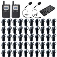 Profesjonalny bezprzewodowy system audio guide 2.4G Whisper Tour Guide z wyświetlaczem do tłumaczeń symultanicznych dla agencji podróży