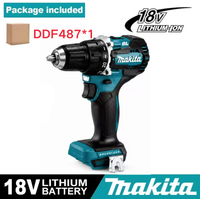 Original Makita DDF487 18V Akku-Bohrschrauber, bürstenloser, elektrischer Schlagschrauber, Akku-Werkzeug, Werkzeug