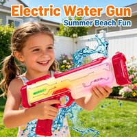 Fully Automatic Electric Water Gun Toy with LED Light 500ML High Capacity Summer Outdoor Water Fights Toy for Children