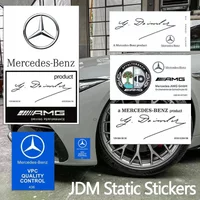 JDM Static Car Stickers Tiger Head Butterfly Running Decorative Sticker For Mercedes Benz AMG W206 W204 W205 W212 W213 W221 W222