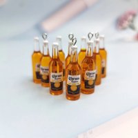 10pcs New Beer Bottle Resin Earring Charms Drinking Bottle for Keychain Necklace Pendant Jewelrry Findings Floating Charm