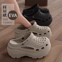 Thick-soled high-heel EVA slip-on sandal for women suitable for summer beach and home use, with anti-slip design Sandals Gift
