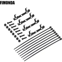 4Pcs RCRUN Piggyback Shocks Mount Racing Shockabsorber Reservoirs Mounting Base Clip for 1/10 RC Crawler Axial SCX10 Capra TRX4