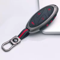 Zinc Alloy Silicone Car Key Case For Hyundai Kona Ev N-Line Tucson 2025 Grandeur GN7 IONIQ 6 Santa Fe MX5 Garden Gl Key Protect