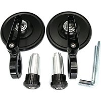Rétroviseurs de moto extrémité de guidon en aluminium 7/8 "22mm rétroviseurs latéraux réglables vélo de rue Scooter e-bike rétroviseur latéral
