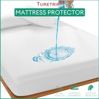 Waterproof Mattress Cover Anti Mites Bed Protector Soft Breathable Sheet Cover All Size Available (Smooth)