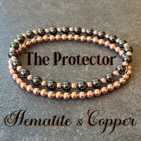 Protector Hematite Beaded Bracelet, Boho Style, Unisex for Daily Casual Wear, Perfect Gift for Holidays & Anniversaries