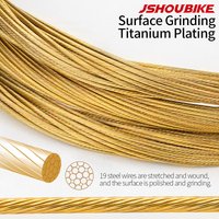 JSHOUBIKE 1/2 PCS MTB 2.1m road bike bicycle shifting inner wire 1.7m brake inner wire stainless steel electroplated gold