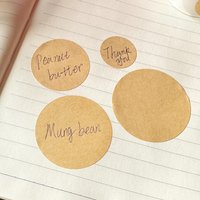 2.5/3.8/4.5/5cm 500PCs/Roll Kraft Round Self-adhesive Label Paper Sticker Classification Name Personalized Labels Stickers