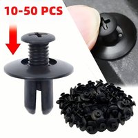 10-50PCS Plastic Rivet Fastener, 8mm Size Car Mudguard Clip, Plastic Car Front Bumper Fastener Clip, Hexagonal Plug-in Design
