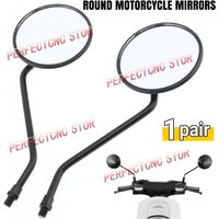 AliExpress NONE 1pair Universal Motorcycle Rounded Side Back View Mirror Motorbike E-bike Scooter 10mm 8mm Rearview Mirrors for Moto Scooter ATV