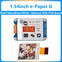 1.54inch e-Paper HAT+ (G) E-Ink Red/Yellow/Black/White Display Color 200*200 For Raspberry Pi/Arduino /STM32/Jetson