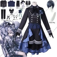 Black Butler Ciel Phantomhive Cosplay Costume Japanese Anime Carnival Party Black Devil Uniform Tuxedo Wig Halloween image 4