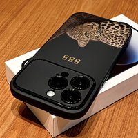 Phone Case For iPhone 17 16 15 14 13 12 11 Pro Max 15 14 Plus Air X Xs XR Leopard Print '888' Lucky Number Soft Shockproof Cover
