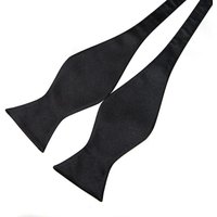 Self Bow Tie Men Adjustable Silk Satin Bowtie Solid Color Classic Business Neckwear Butterfly Wedding Party Suit Accessories Tie