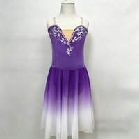 Children Ballet Costume Dress Party Practice Clothes Modern Dance Costumes Kids Tutu Ballerina Chiffon Ballet Dress Girl