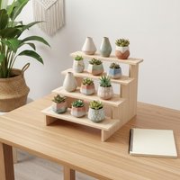 Reliable Wood Display Riser Stand for Jewelry Cakes and Desserts Ideal for Parties and Celebrations