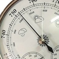 3 in 1 Barometer Thermometer Hygrometer Wall Mounted Large Display Temperature and Humidity Gauge No Battery Space Saving