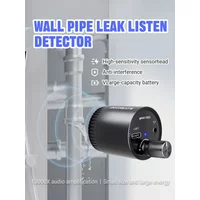 Portable Type C Water Leak Detector 13000X Sound Amplification With Headphone For Underground Pipe Floor Leak Monitor