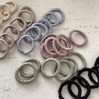 3PC High-level Ice Silk Soft Fabric High Elasticity Hair Ties Rope Accessories for Women Girls Ponytail Holder Korean