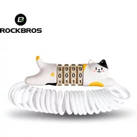 AliExpress ROCKBROS Cycling Lock Password Helmet Lock Creative Ultra-Light Cat Steel Bicycle Cat Lock Anti Theft Bike Lock Accessories