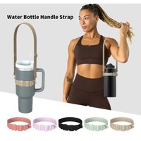 Water Bottle Lanyard Strap Handle Universal Camping Water Bottle Silicone Sling Holder Fits 40Oz Tumbler Adjustable Belt