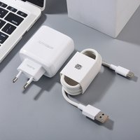Realme 65W EU Superdart Fast Charger Adapter 100CM USB Type C Cable for Realme 14 13 9 8 7 Pro Plus X50 X7 X9 Q2 GT2 GT Neo 2 2T