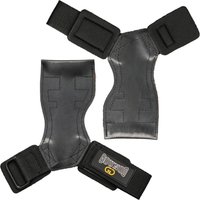 Weight Lifting Grips (Pair) for Heavy Powerlifting Deadlifts Rows Pull Ups with Neoprene Padded Wrist Wraps Support and Strong