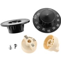 2sets Control Valve Pilot Dial Knobs with 200-400°F Thermostat Knob w/screw P6071267 1751-012 Fryers for Robertshaw 700 series