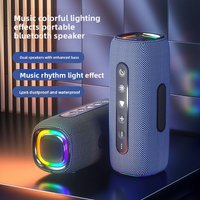 Portable Wireless Bluetooth Speaker Outdoor Waterproof Heavy Bass RGB Light Subwoofer Game Audio