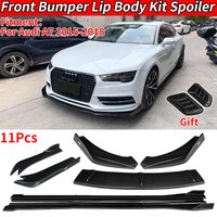 For Audi A7 2015-2018 High Quality Car Front Bumper Splitters Lip Body Kit Spoiler Side Skirts Extensions Rear Wrap Angle ABS