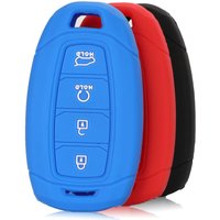jingyuqin 4BTN Remote Coloful Silicone Key Cover For Hyundai i30 i35 i40 Kona Azera Elantra Solaris grandeur Ig Accent Santa F