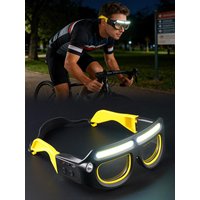 AliExpress NONE LED Glasses Rechargeable Headlight Glasses With Motion Sensor And Touch Control, 5 Modes Lighted Glasses For Fishing, Cycling