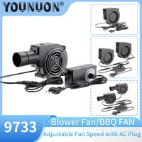 97MM Turbo Blower Fan 12V DC Female Connector 97x94x33mm Centrifugal Cooling Fan w/ AC 100V 220V Power Adapter Adjustable Speed