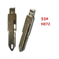 10pcs 53# NE72 Metal Uncut Blank Flip Remote Key Blade for Peugeot 206 207 Citroen Renault for Keydiy KD Xhorse VVDI JMD