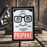King of the Hill Hank Propane Morale Printed Patch Funny USA Tactical Military Badge Armband Hook&Loop Backpack Stickers