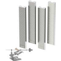 4 PCS Diamond Knife Sharpening Stones Set with Aluminum Base 6.2×0.9", Diamond Plates Kit for XARILK type Sharpeners System, 240