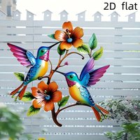 1pc Metal Flower Branch Magpie Wall Art Decoration - Terrace - Garden, Terrace, Living Room And Bedroom Outdoor Fence Decoration