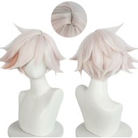 Anime HAZBIN Angle Dust cosplay pink white wig Anthony role play short hair costumes
